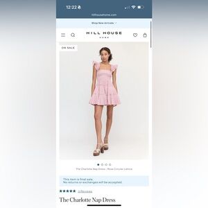 Hill House Charlotte Mini - Rose Circular Lattice Dress